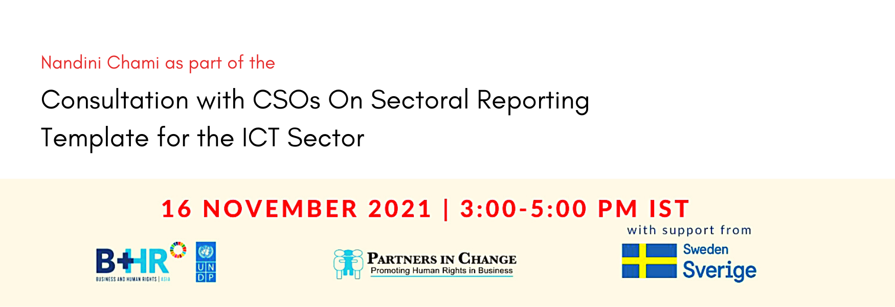 Consultation with CSOs On Sectoral Reporting Template for the ICT Sector