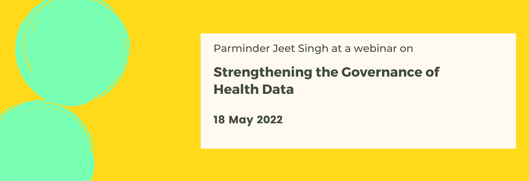 Webinar on Strengthening the Governance of Health Data