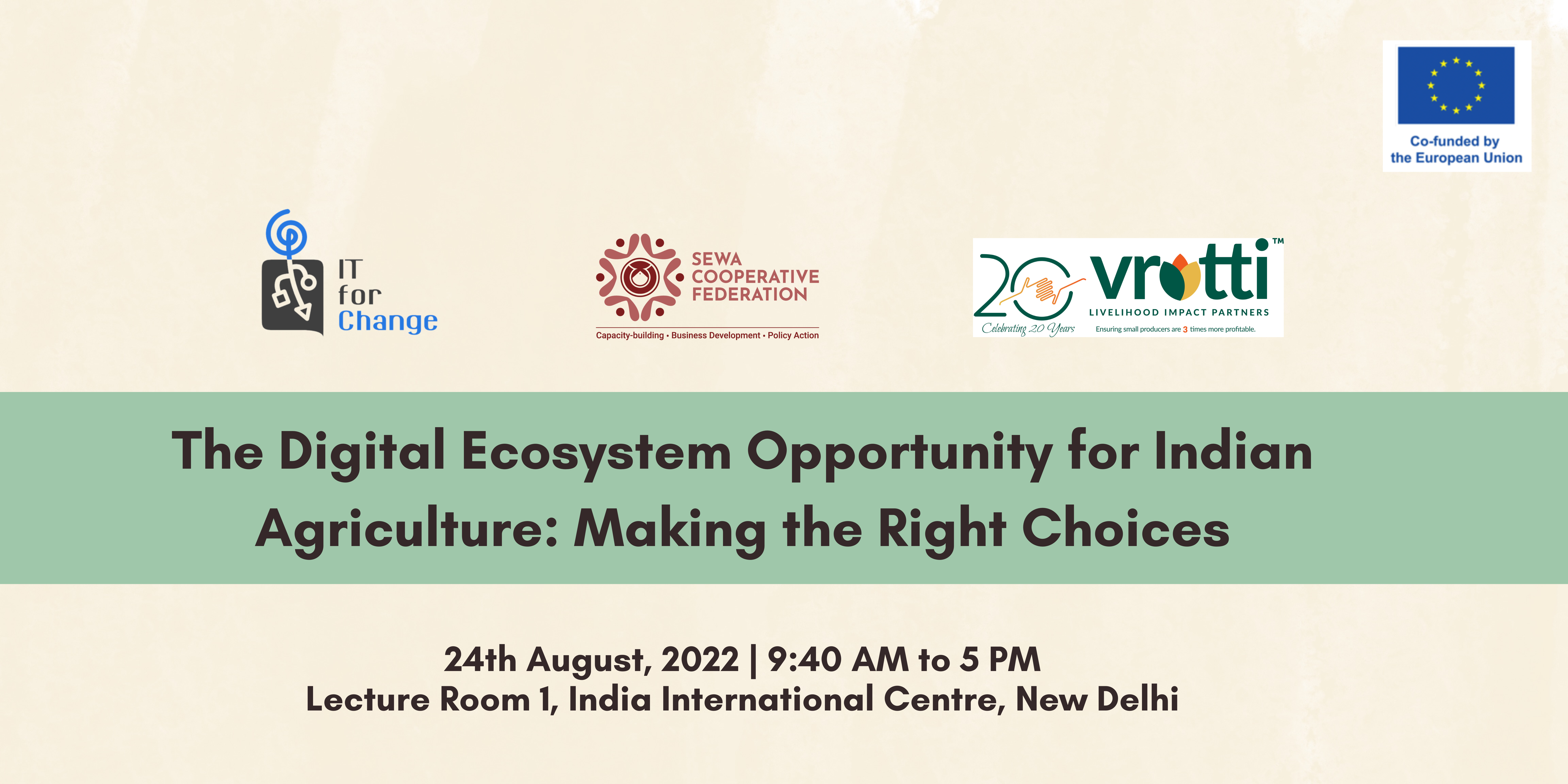 The Digital Ecosystem Opportunity for Indian Agriculture: Making the Right Choices