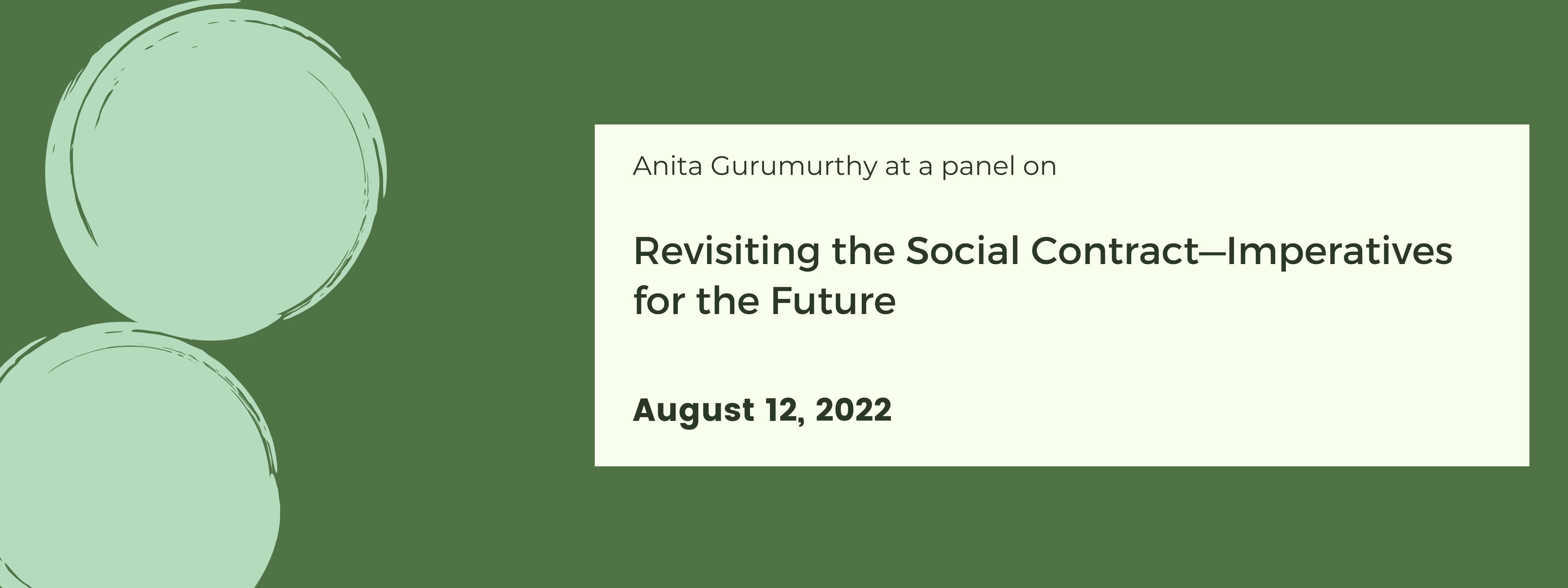 Revisiting the Social Contract - Imperatives for the Future