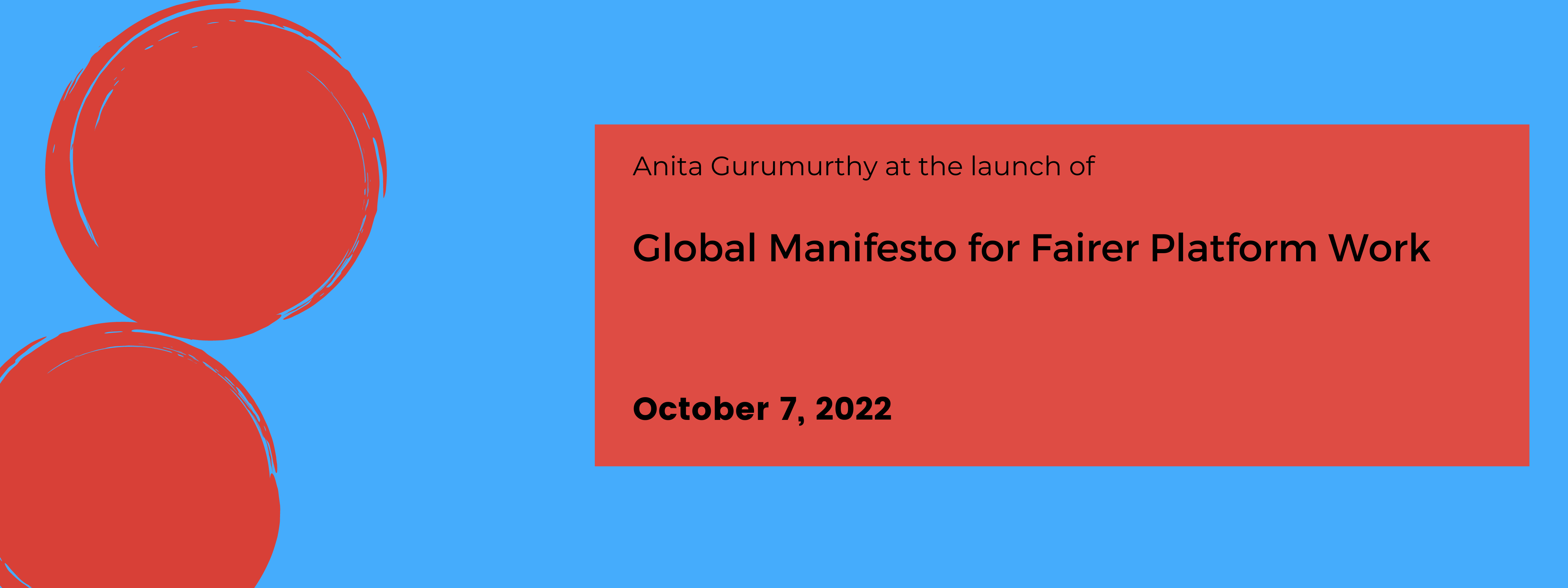 Global Manifesto for Fairer Platform Work