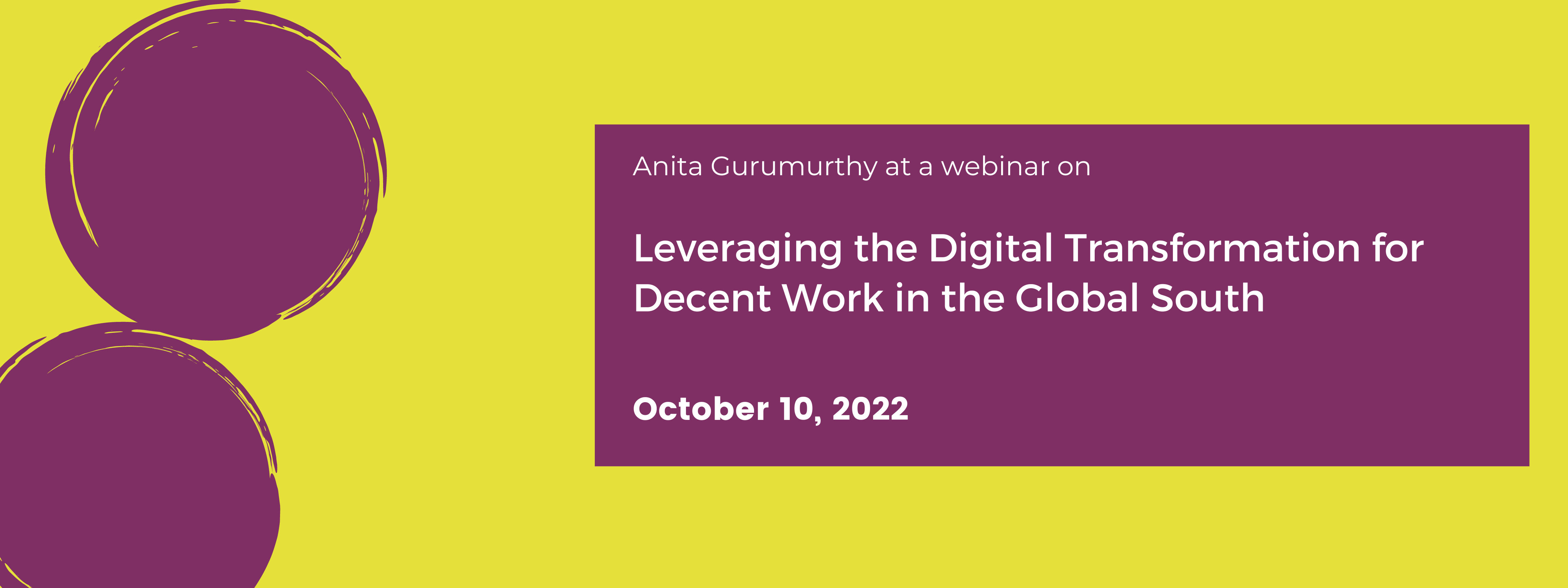 Leveraging the Digital Transformation for Decent Work in the Global South