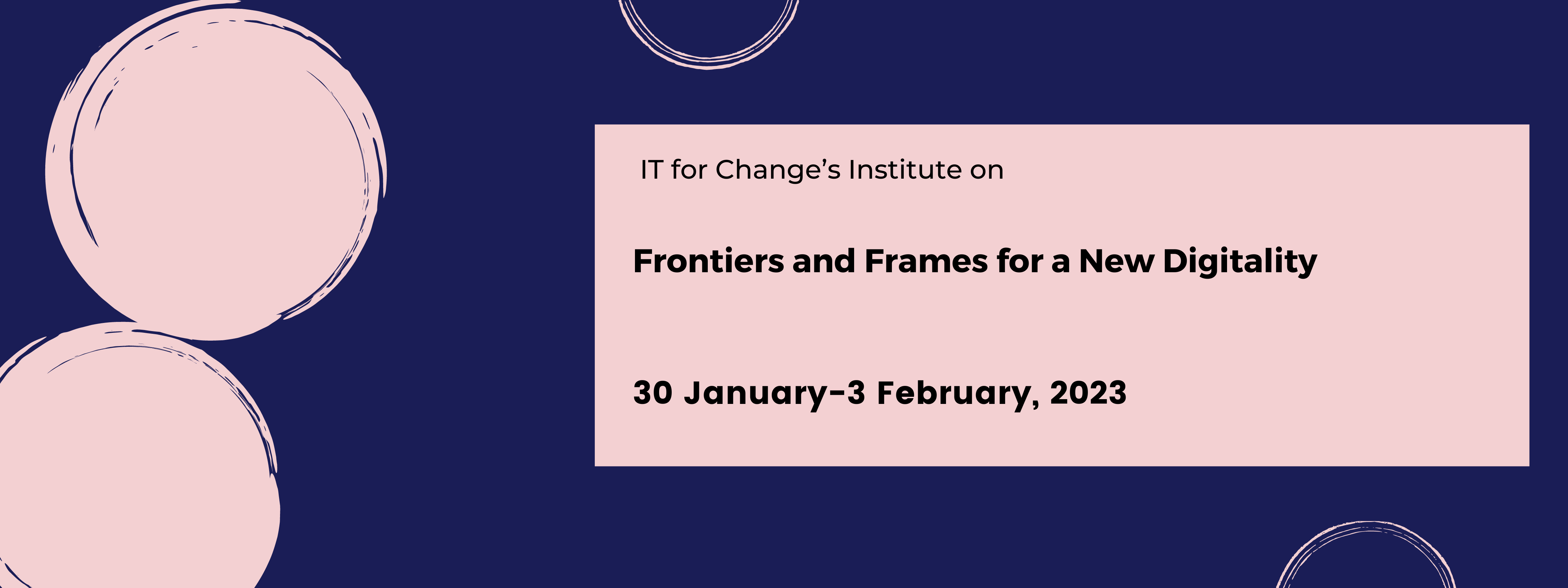 Institute on Frontiers and Frames for a New Digitality