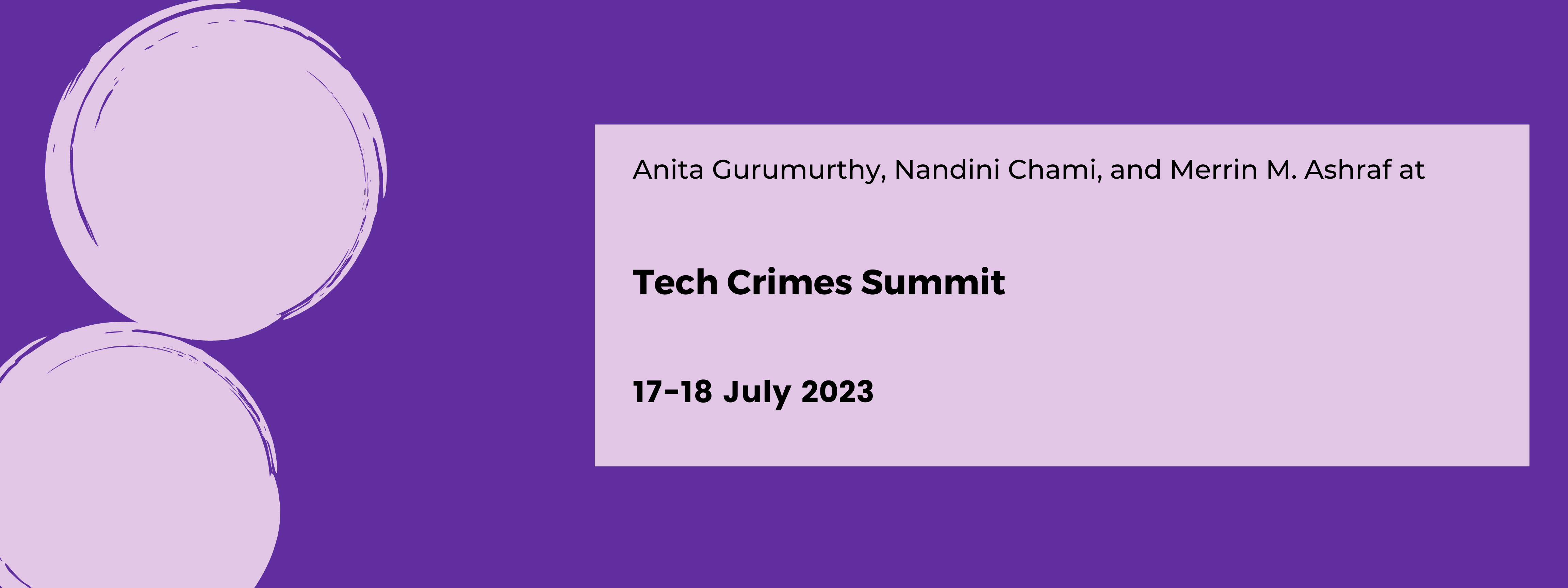 Banner for the event 'Tech Crimes Summit'