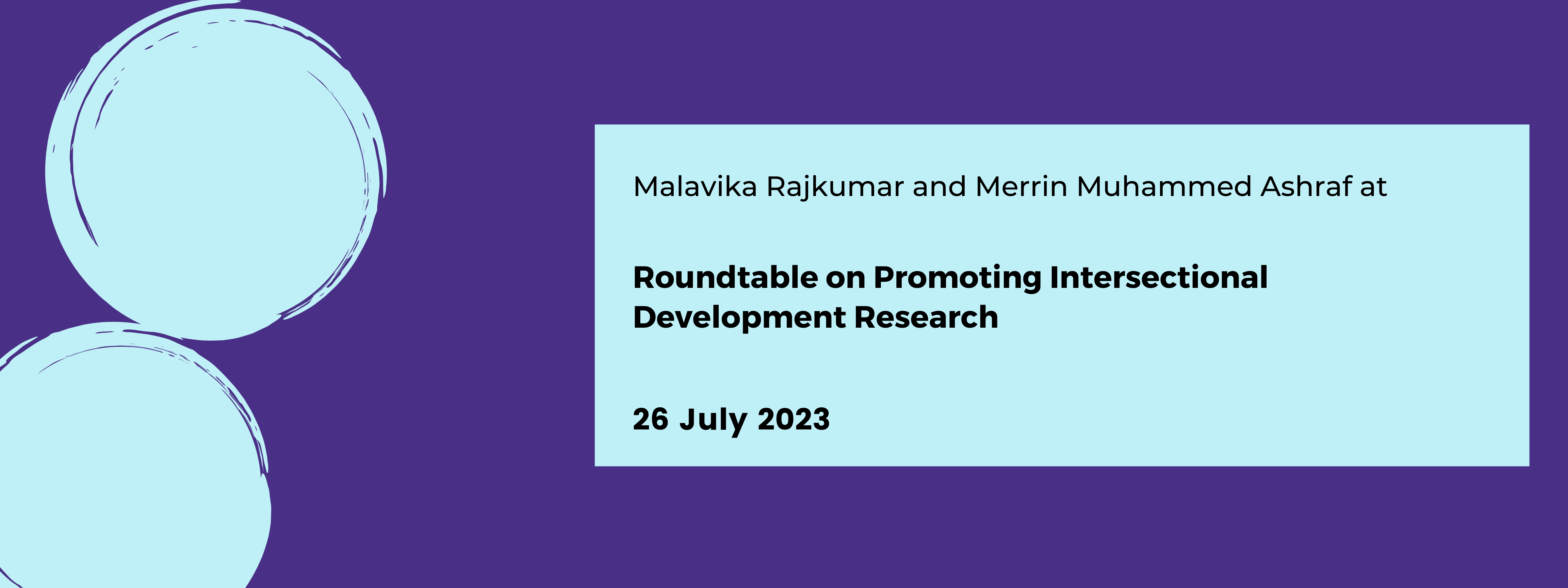 Banner for Promoting Intersectional Development Research Roundtable