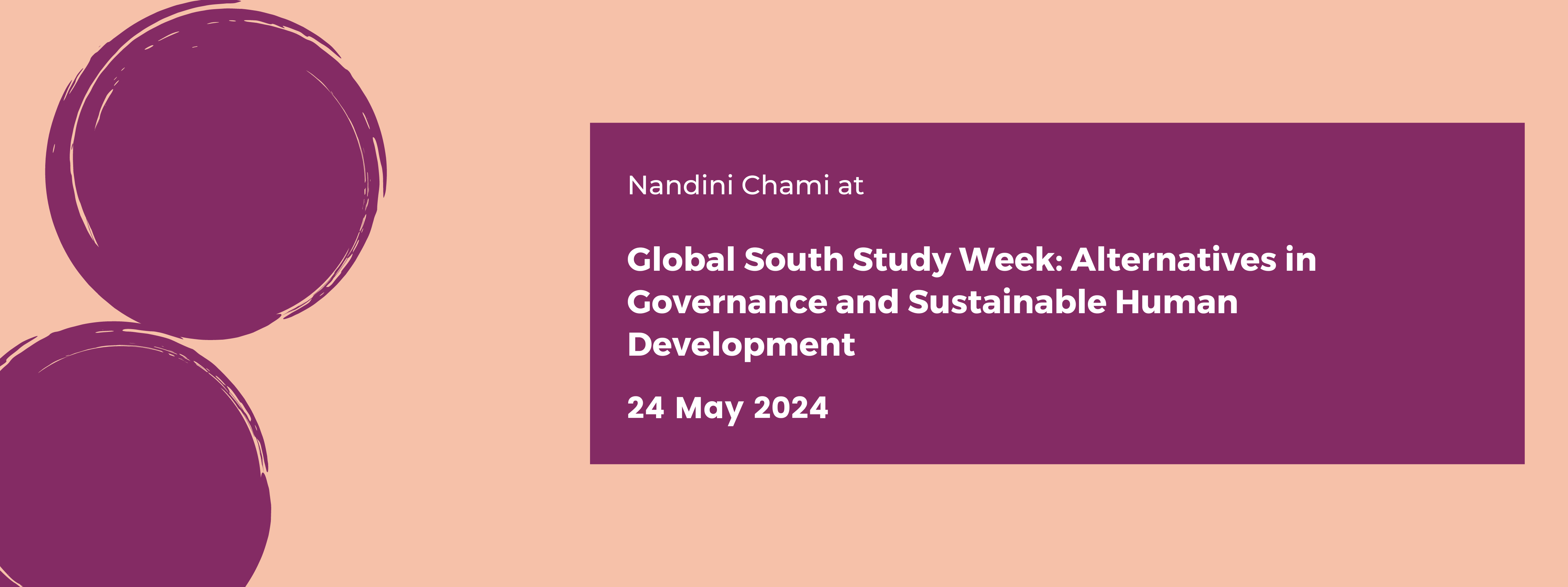Global South Study Week: Alternatives in Governance and Sustainable Human Development banner
