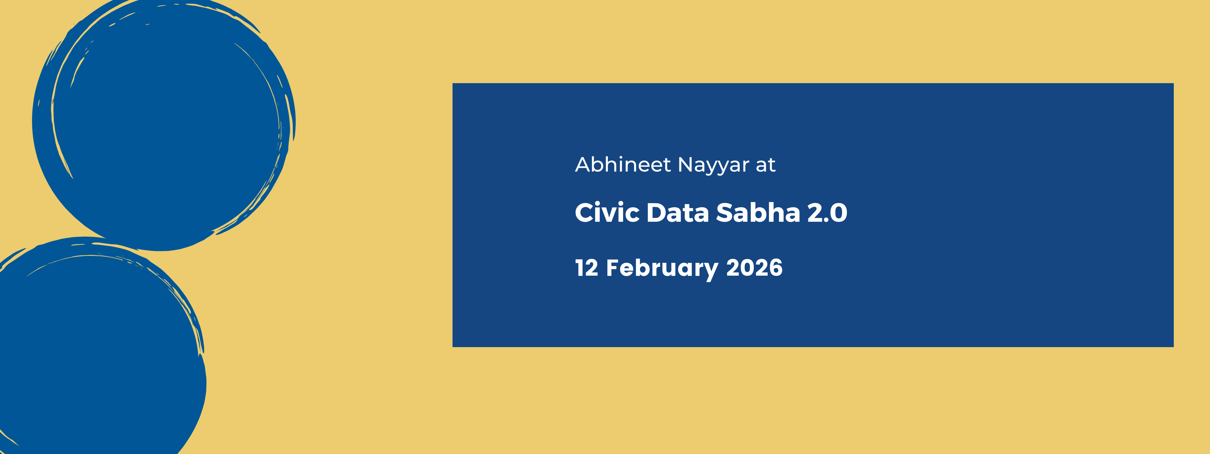 Abhineet Nayyar at the Civic Data Sabha 2.0 banner image