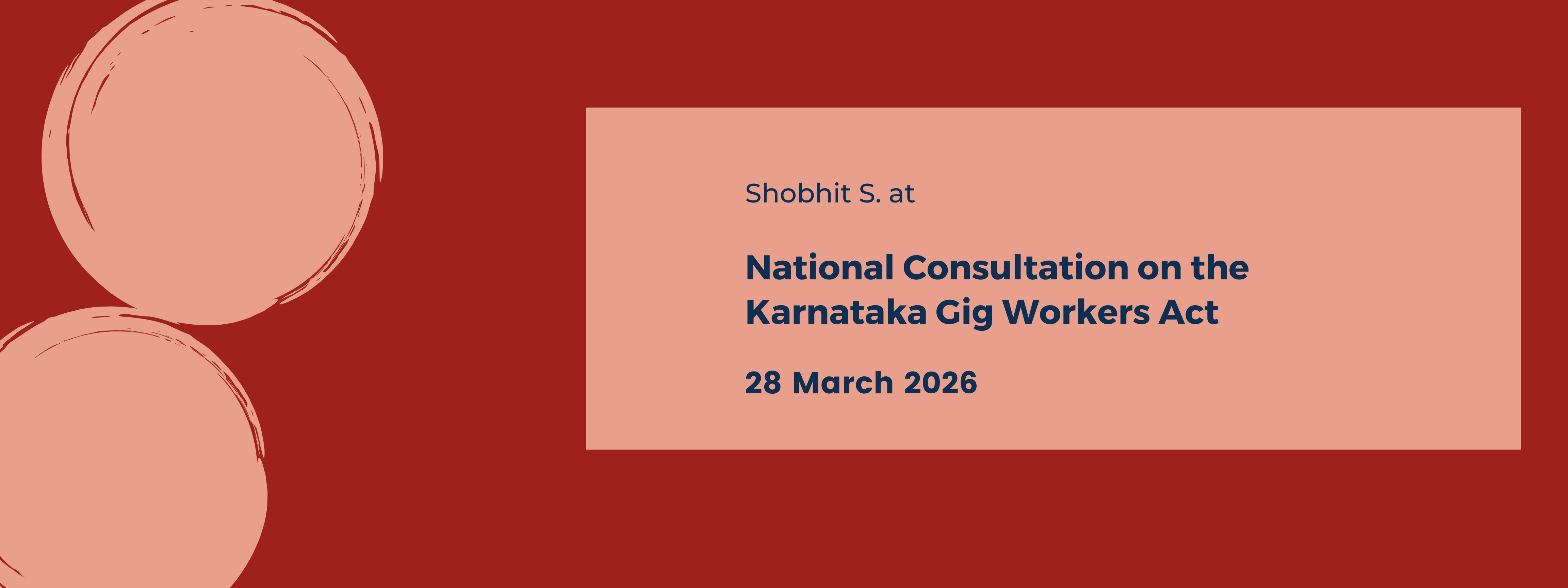 Shobhit at the National Consultation on the Karnataka Gig Workers Act