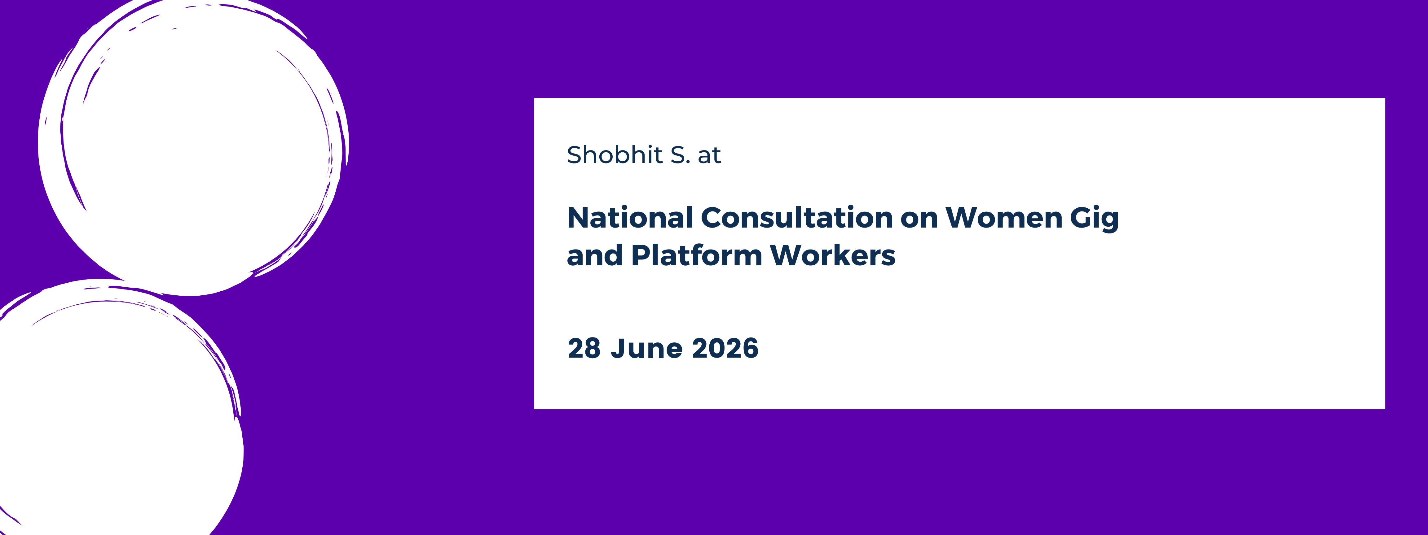 National Consultation on Women Gig and Platform Workers