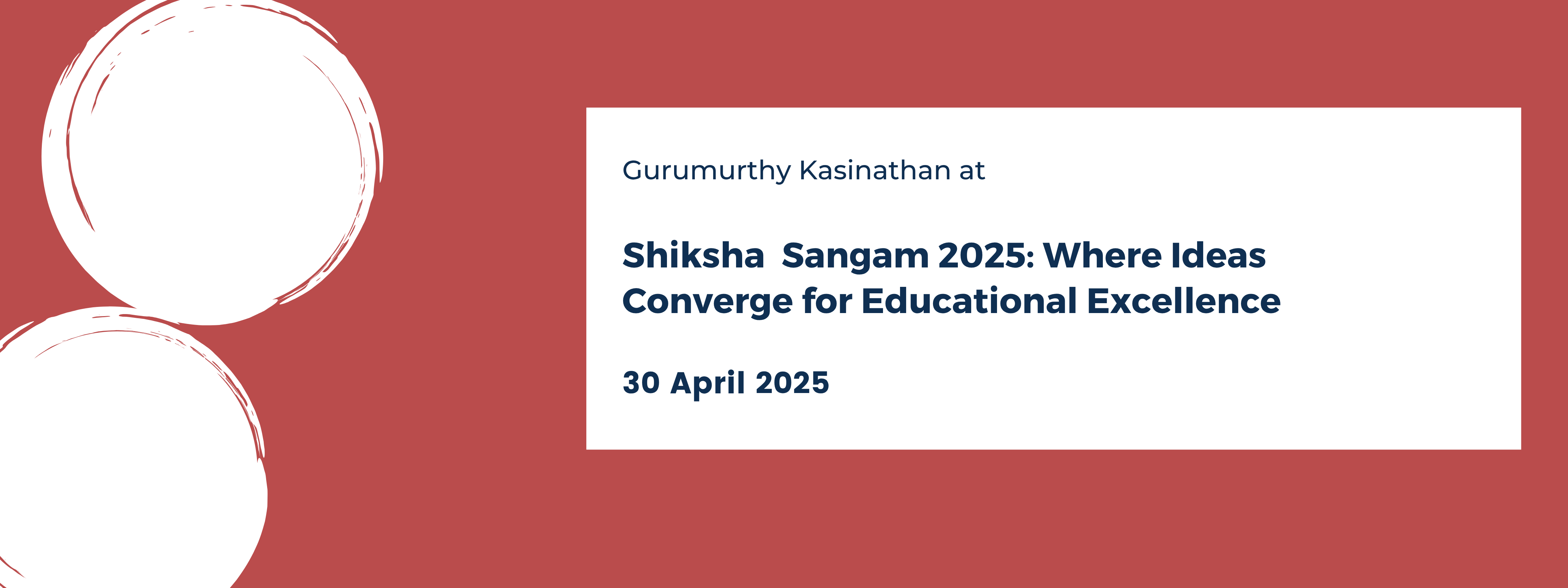 Gurumurthy kasinathan at Shiksha  Sangam 2025: Where Ideas Converge for Educational Excellence