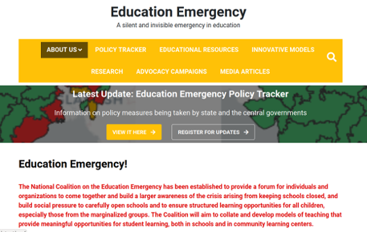 Education Emergency website
