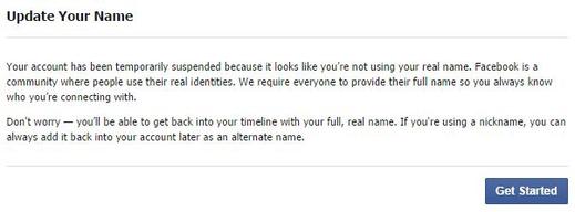 Facebook Real Name Policy